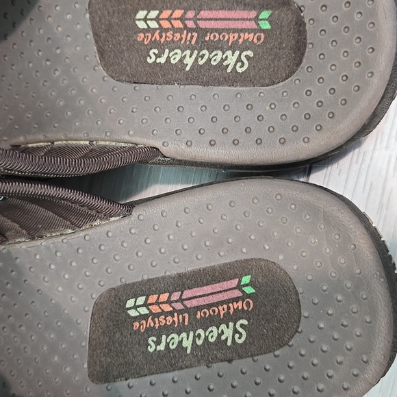 Skechers Women's Reggaee Outdoor Lifestyle Brown Sandals Loop Toe Shoes Sz 10 - Picture 6 of 11